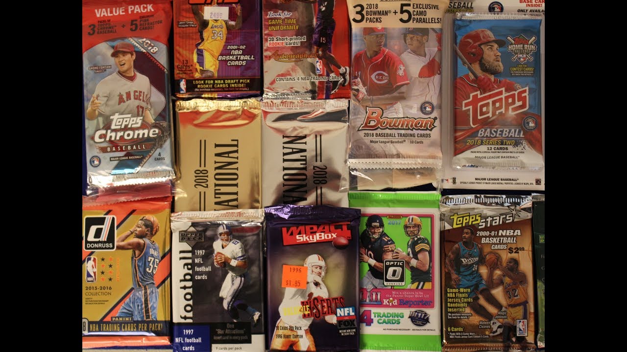 August 2018 / 53 Random Trading Card Pack Break Baseball/Football/Basketball