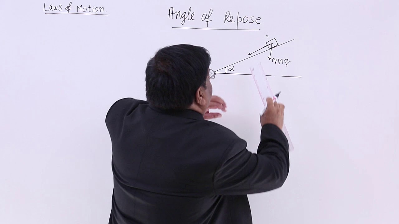 Class 11th – Angle of Repose | Laws of Motion | Tutorials Point