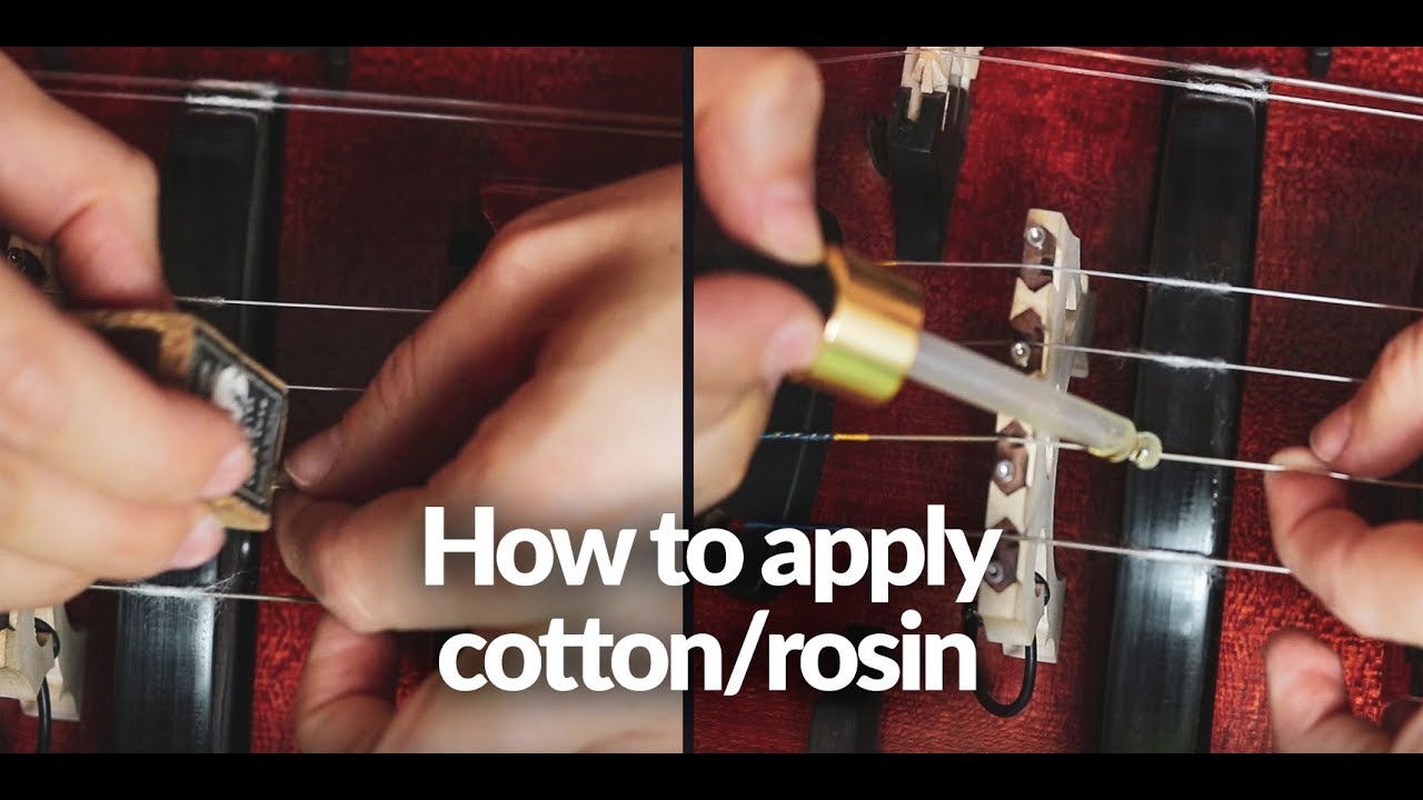 How to apply cotton and rosin to your hurdy gurdy - TUTORIAL