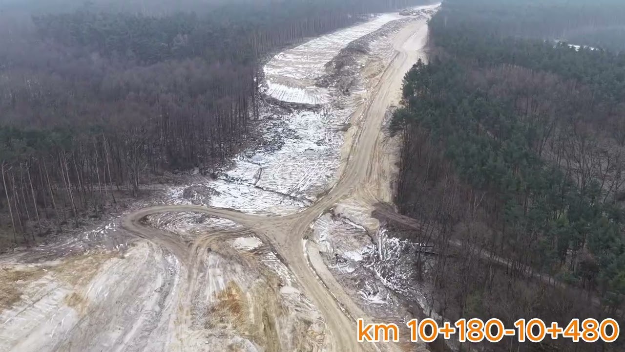 Dk29 Krosno Odrzańskie film z powietrza styczeń 2026