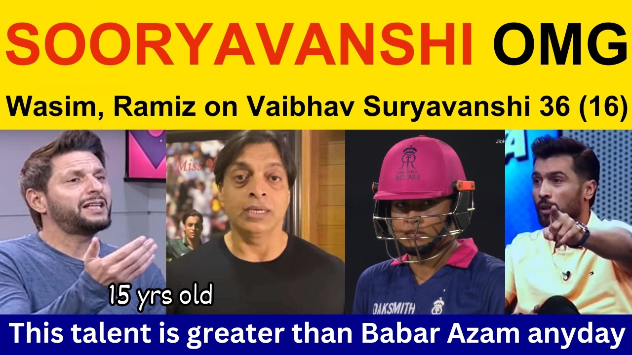 Shahid Afridi Shocked on Vaibhav Sooryavanshi batting today IPL | Ramiz Speaks, PAK Media reaction
