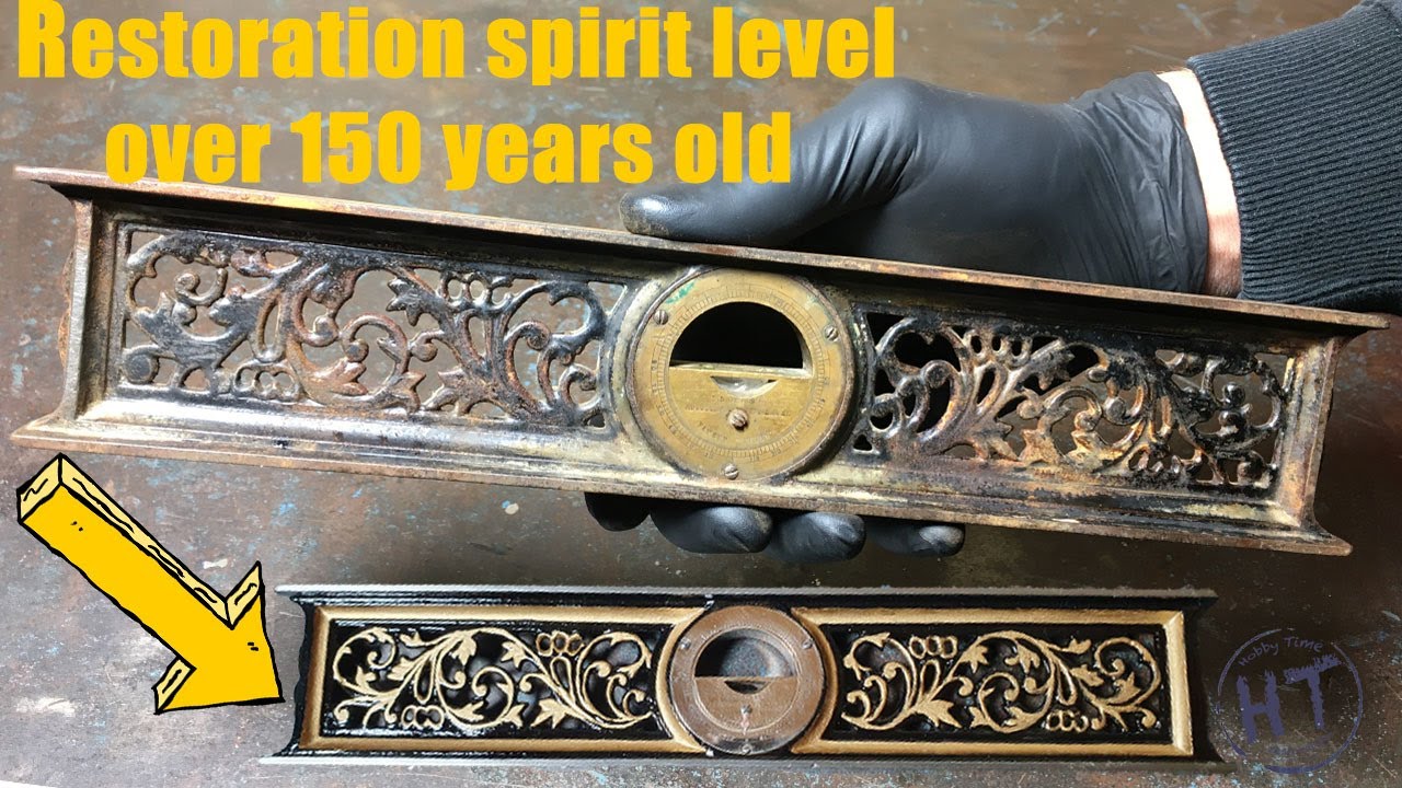 Antique Adjustable Spirit Level Restoration L.L. Davis 1867