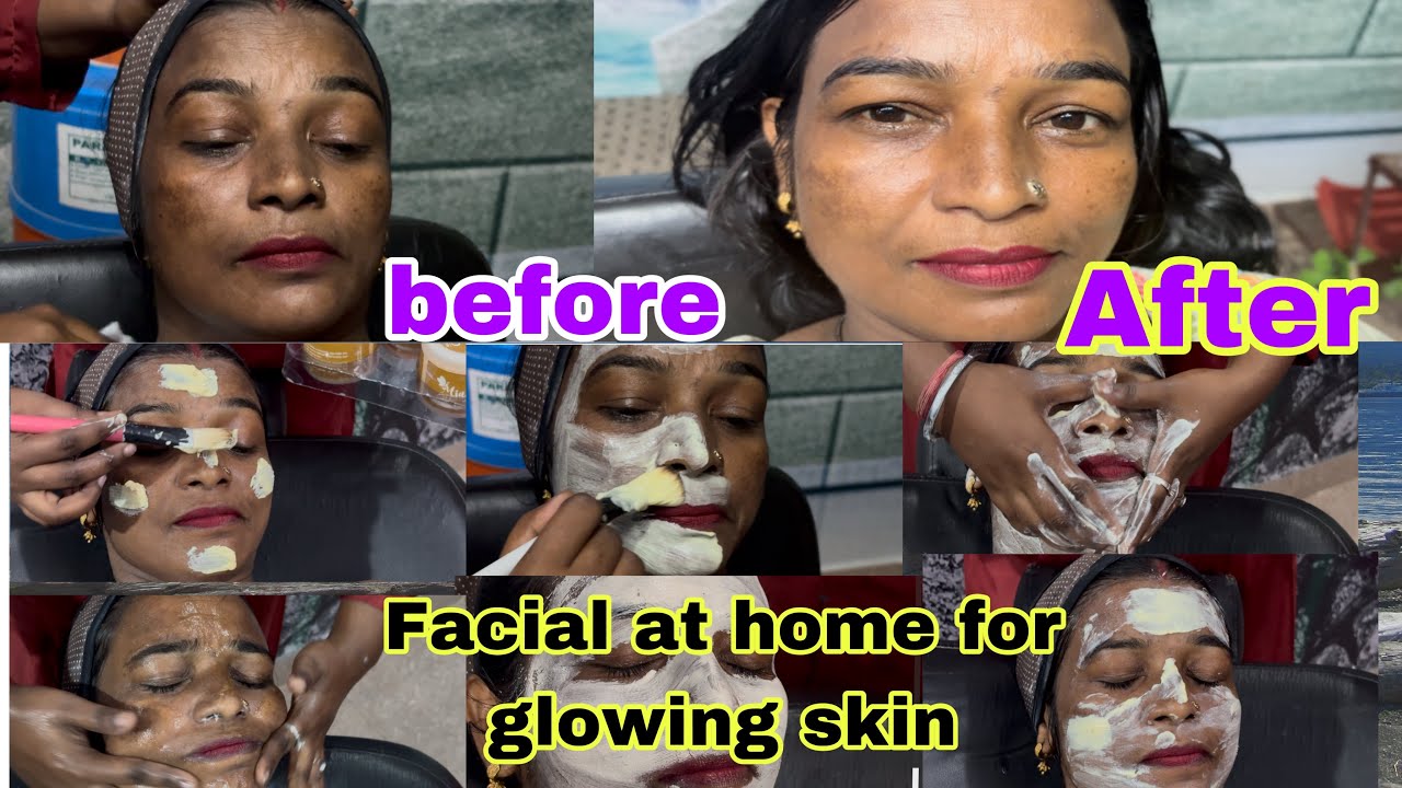 How to do facial at home step by step// Facial Treatment woman || facial with blackhead removal 👍