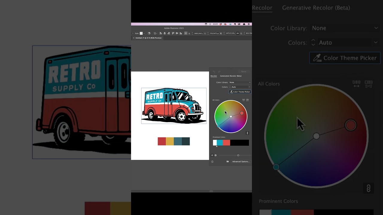 Как быстро перекрасить изображение в Adobe Illustrator #illustrator #graphicdesign #logodesign