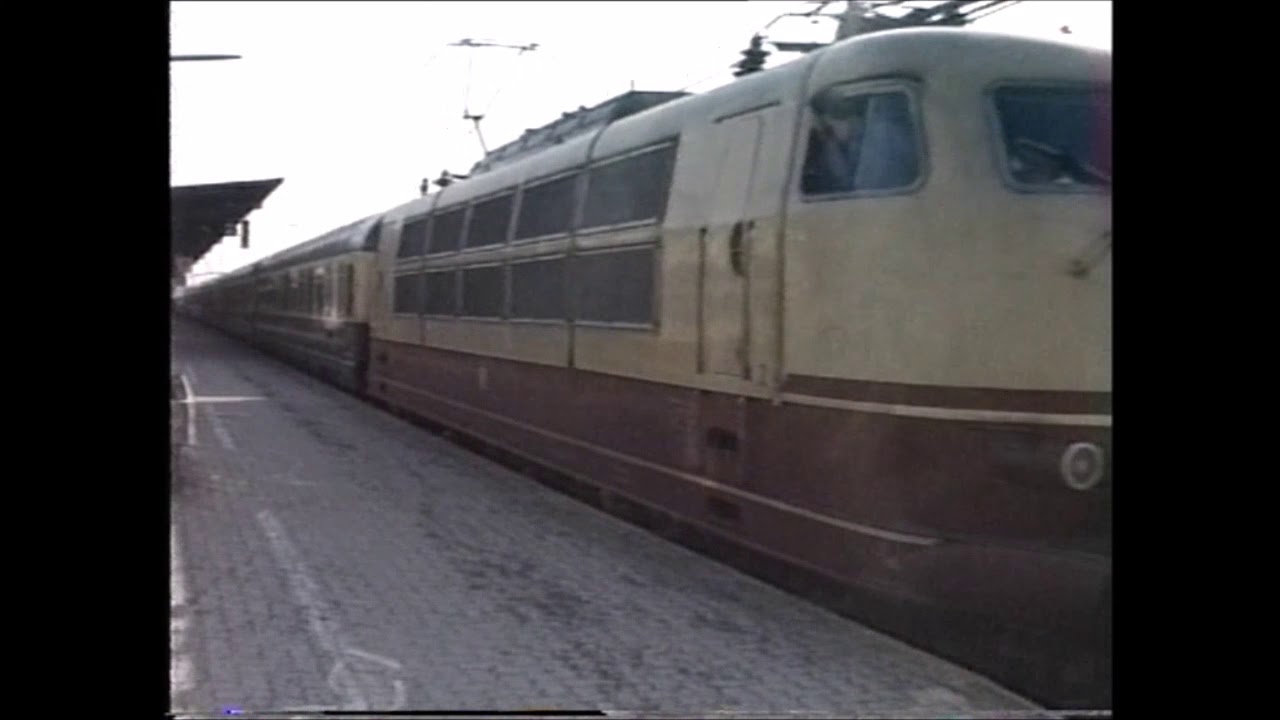 Juni 1987: Würzburg Hbf: 103 IC628, 103 IC686, 260,