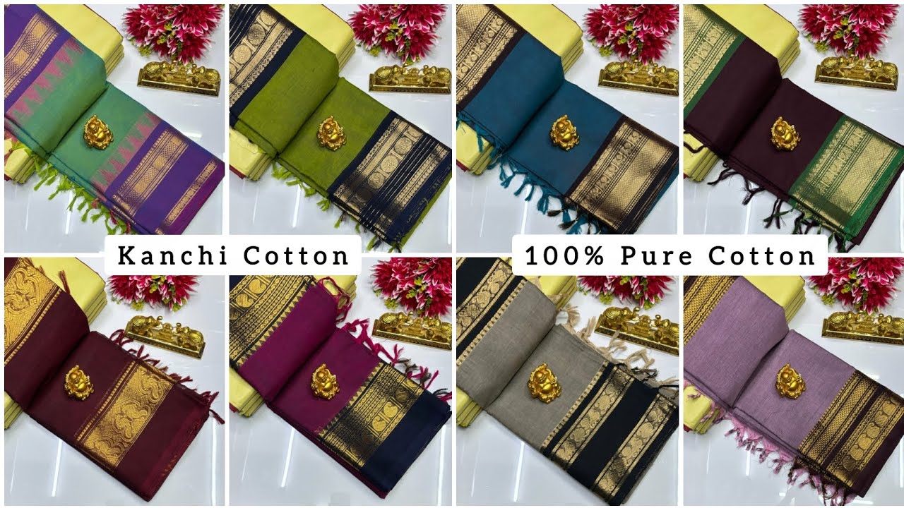 WhatsApp for Order: 9786192868 🍁 Kanji Cotton Saree Collection 🍁 Saree With Running Blouse 900+S