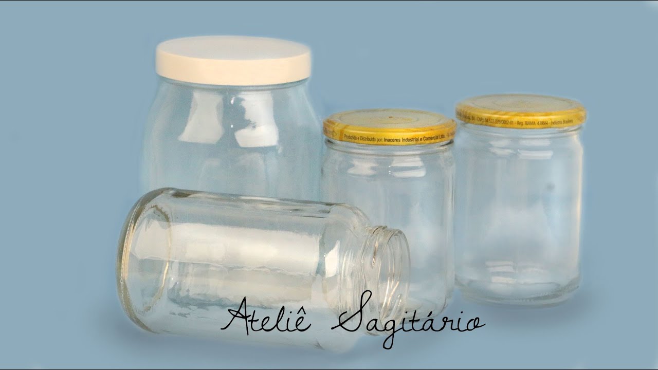 Ideia com potes de vidro