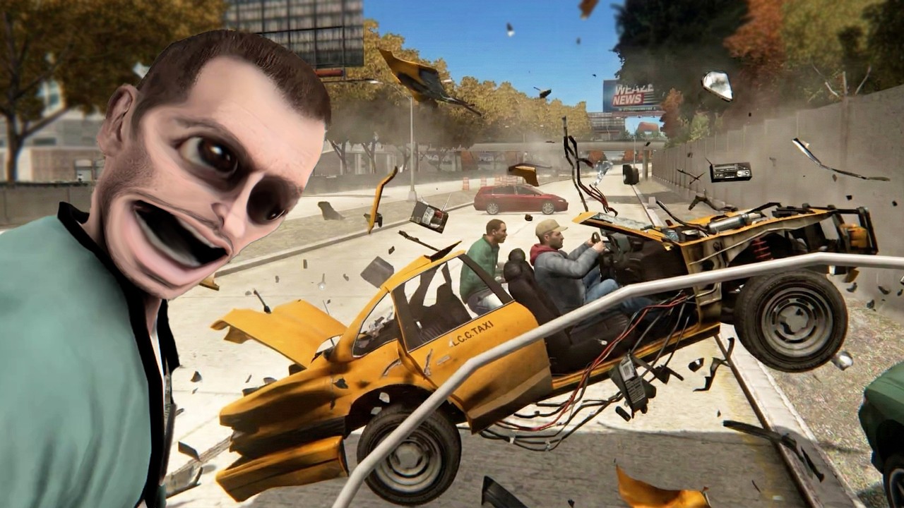 In traffic at a speed of 9999999, can the taxi take you to the navigation point? - GTA4