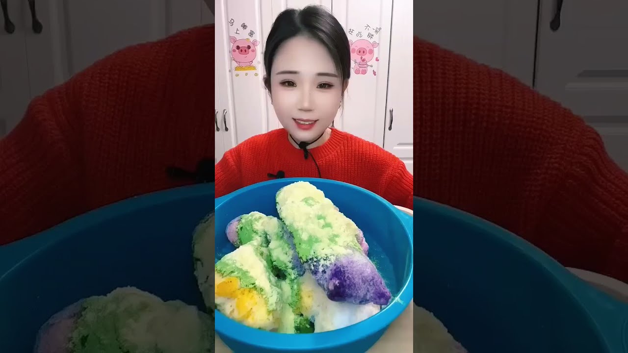 ASMR ice eating | Only YY eating soft crunchy chewy sticky ice chunks with matcha powder | Ice Lover