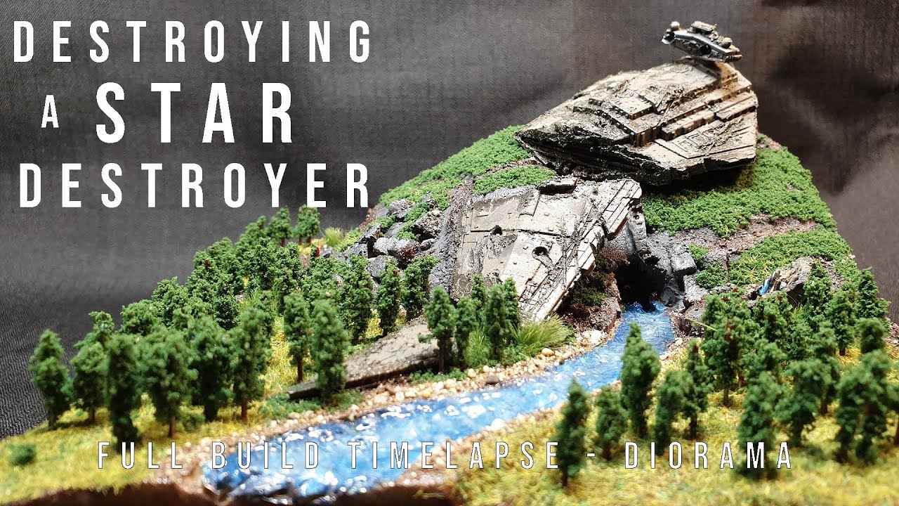 Destroying a Star Destroyer to make a diorama - Full Build Timelapse