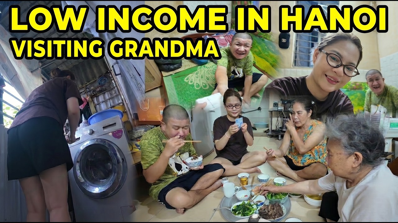 Low Income Family in Hanoi 🇻🇳  Visiting Grandma for Dinner
