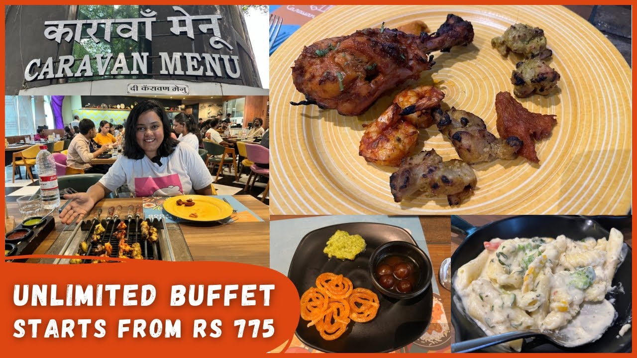 India’s Best BBQ Buffet (Unlimited Meat!) | THE CARAVAN MENU | THANE