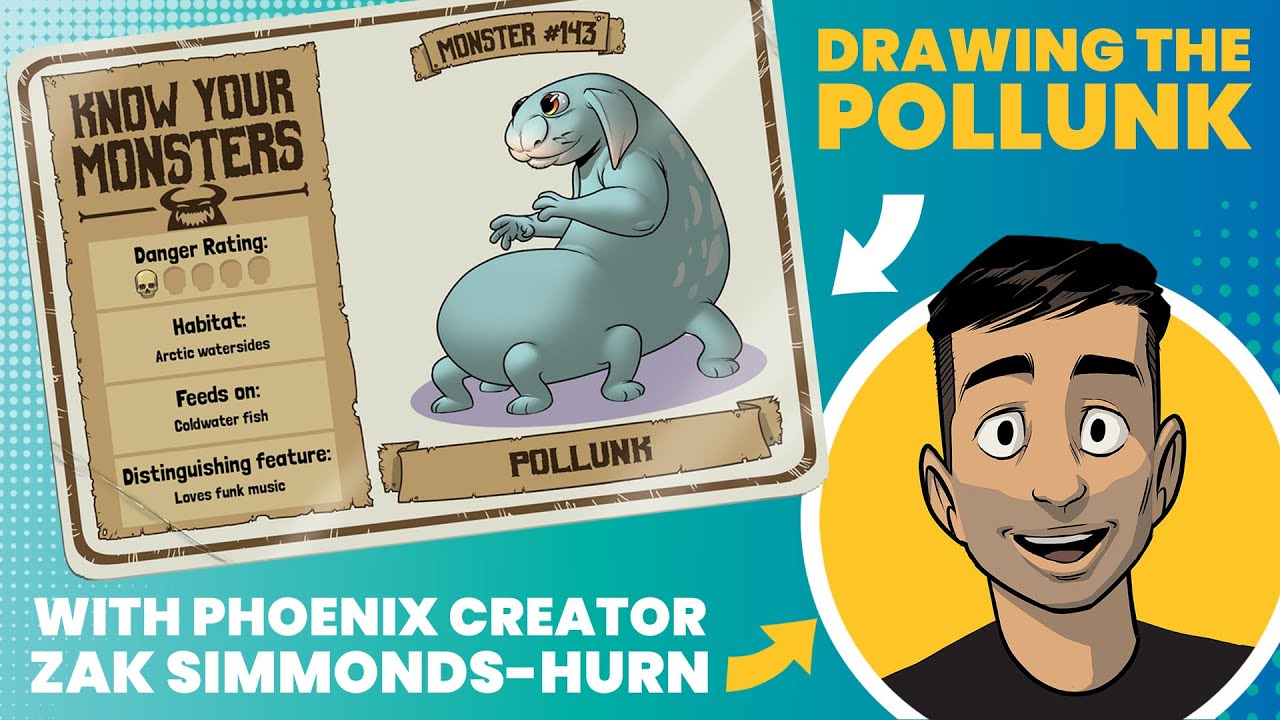 How To Draw A Blue Six Legged Monster - The Pollunk