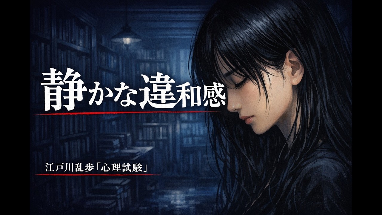 【睡眠用朗読】静かな違和感｜江戸川乱歩『心理試験』①｜青空文庫