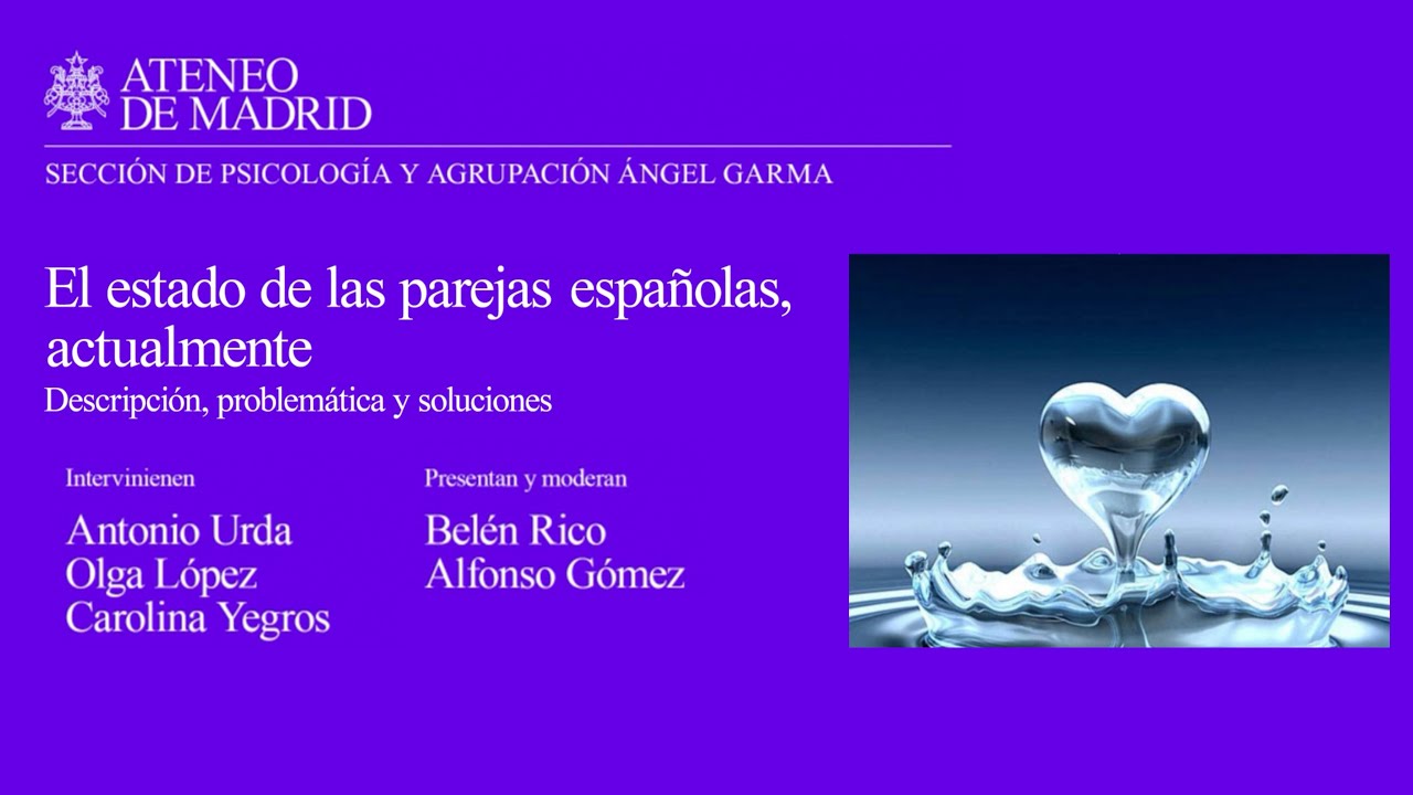 El estado de las parejas españolas, actualmente.