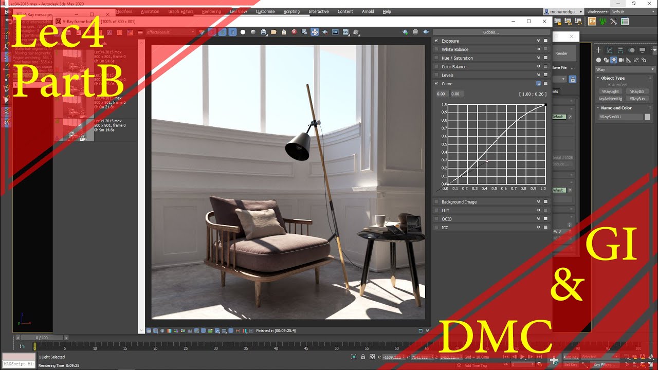 Vray Course Lec  04 partB DMC and GI