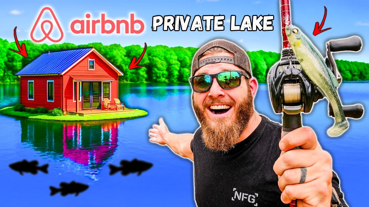 I Rented a PRIVATE LAKE AirBnb LOADED w/ Big Bass (INSANE Bites!!)