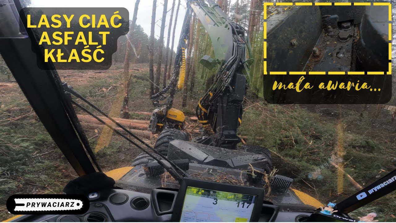 Lasy ciąć, asfalt kłaść!🌲Ponsse Ergo🌲Operator Harwestera🌲OBWODNICA ZAWIERCIA