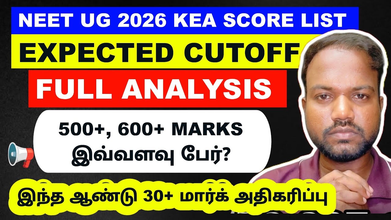 🔴NEET UG 2026 Expected Cutoff & Rank vs Marks! 🚨 Full Analysis of Karnataka State Score List #NEE...