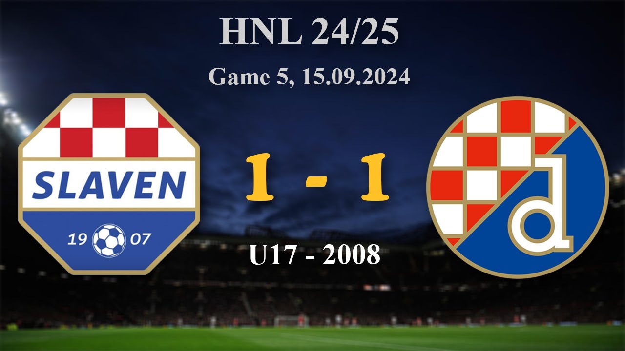 5. 2008 U17  Slaven Belupo 1-1 Dinamo, HNL 24/25, 15.09.2024 #croatiafootball #hnl
