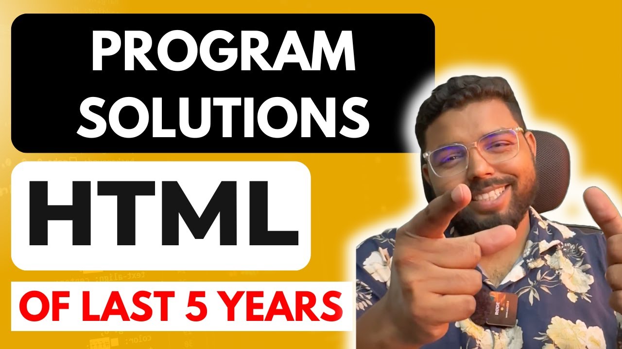 4. HTML programs Solutions - Last 5 years | 12th  Computer Science 1 | Live | One Shot