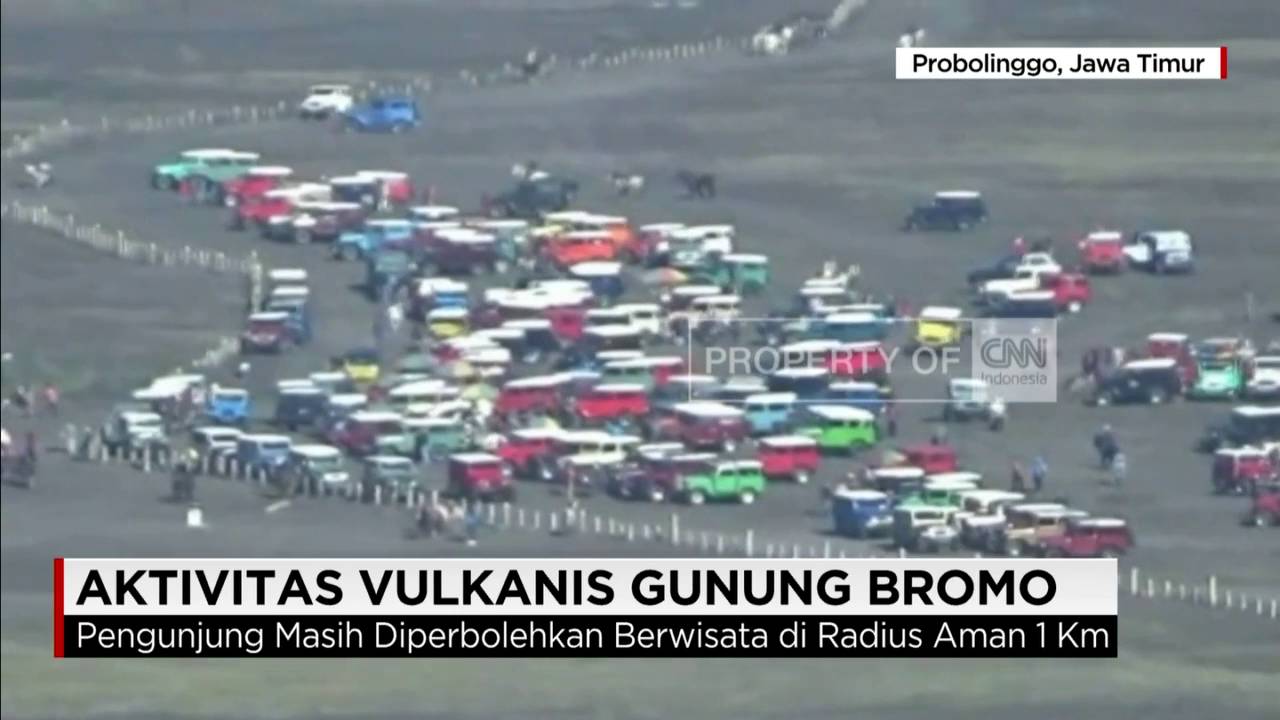 Semburan Abu Vulkanis Bromo Capai 1 Km
