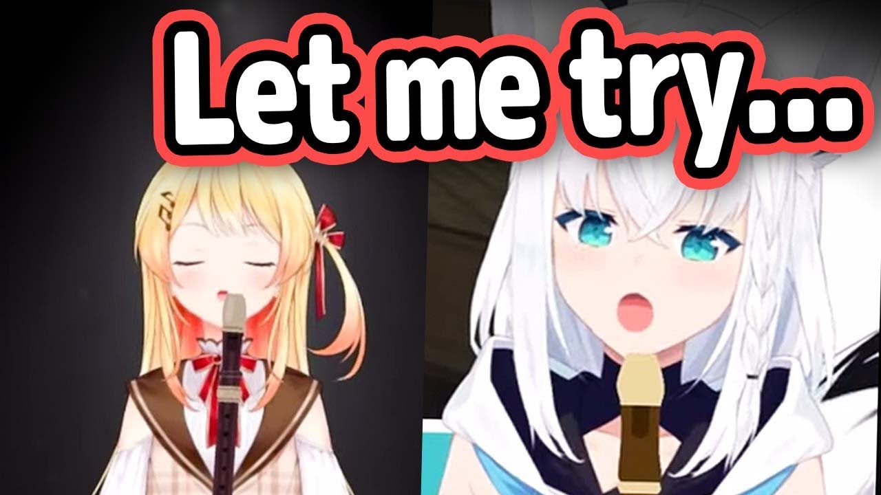 Fubuki Saw Kanade Play The Recorder and Tries Playing The Same Song As Her...【Hololive】