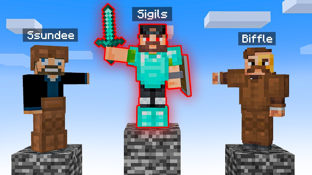 Minecraft Pillars BUT I'M SECRETLY CHEATING