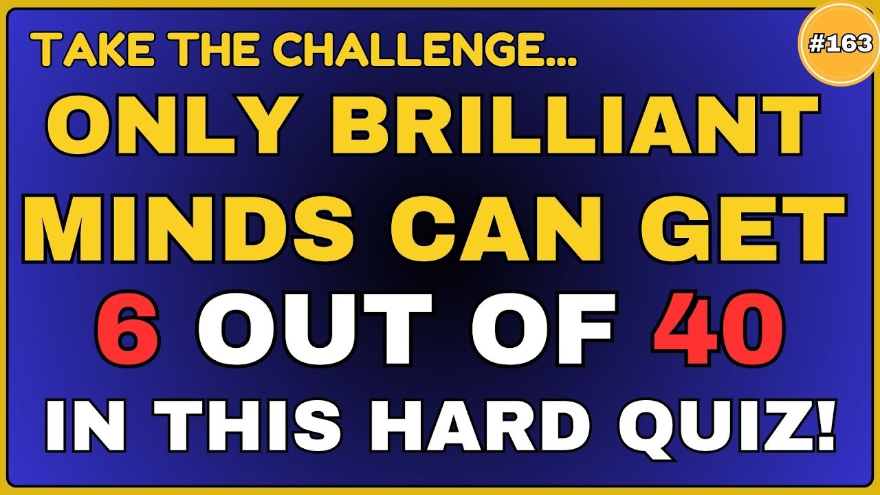 ONLY BRILLIAN MINDS CAN GET 6 OUT OF 40! || 40 QUESTIONS #generalknowledge