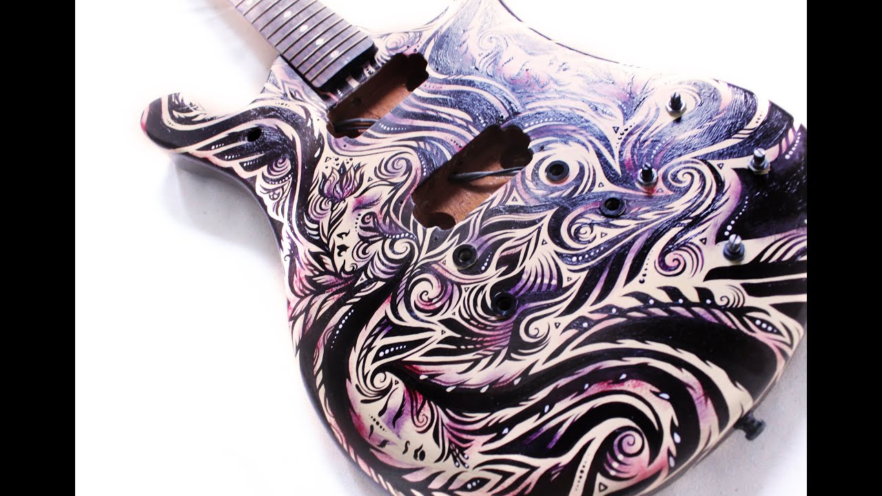 How to paint Guitar by Kudashkina