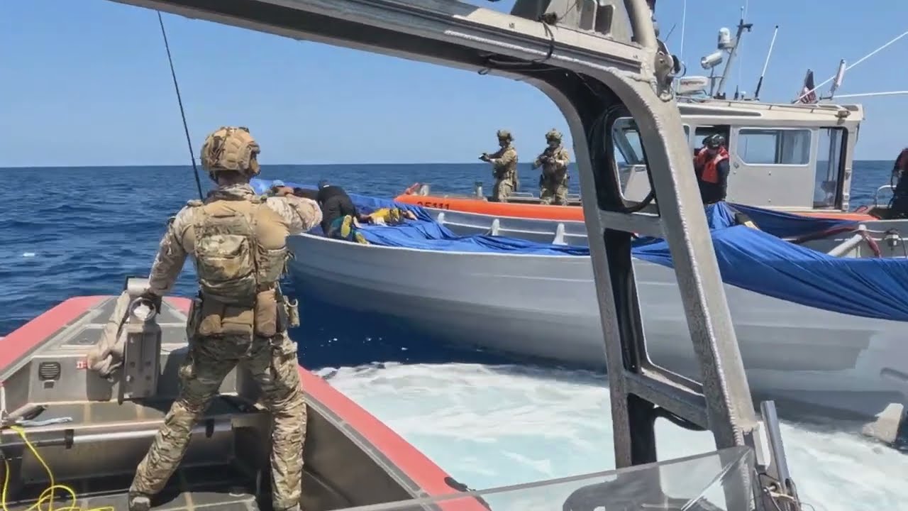 U.S. Coast Guard Cutter Kimball Crew Catches Drug Smugglers in Pacific