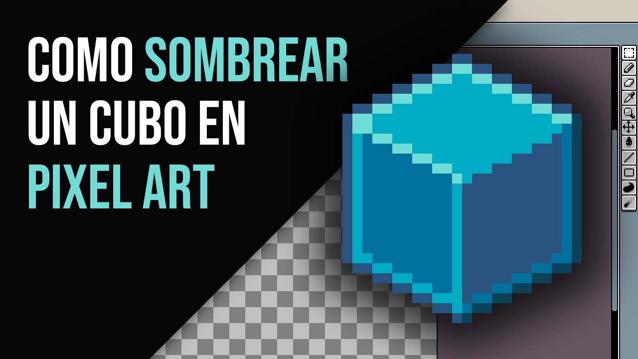 Como SOMBREAR un CUBO en PIXEL ART