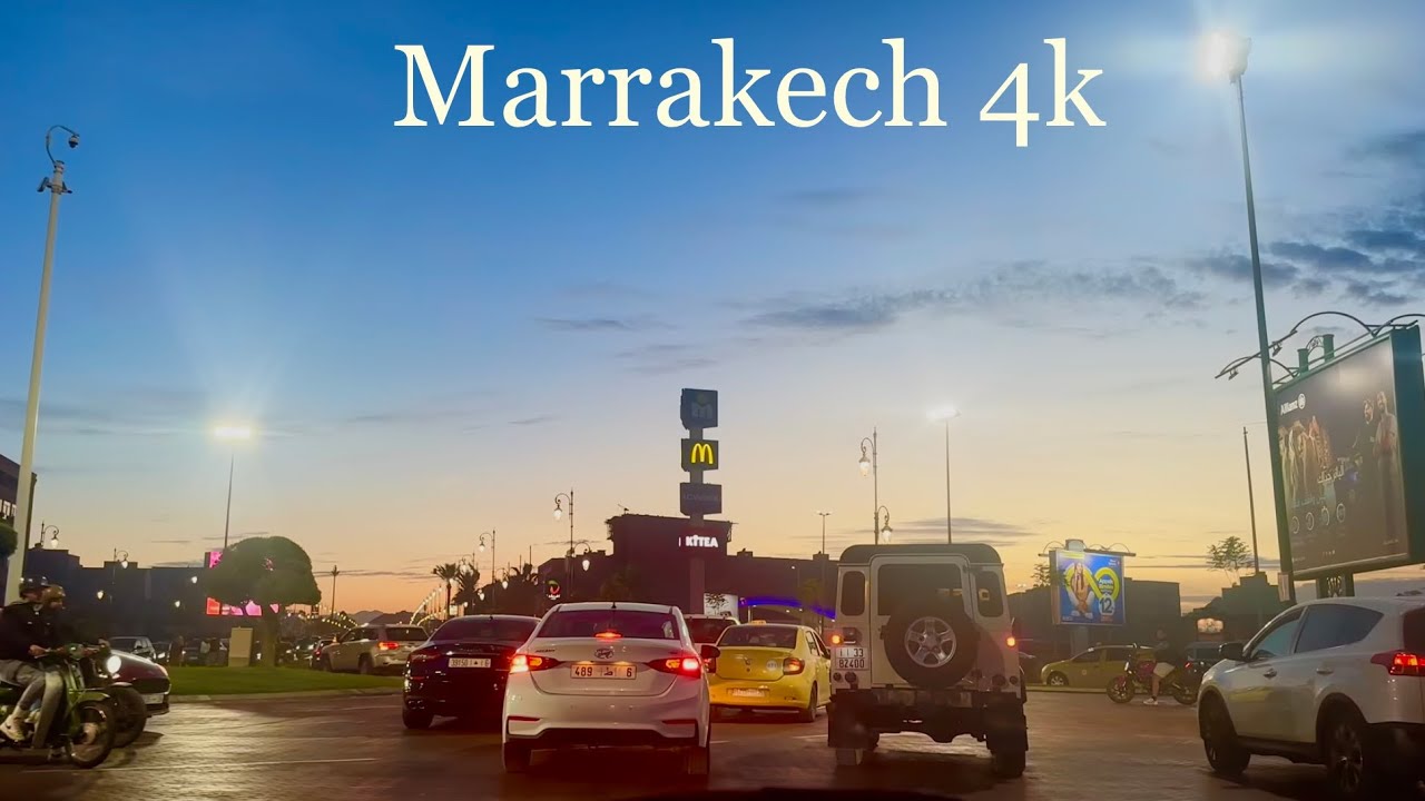 Morroco 4k - Drive - Sunset Marrakech