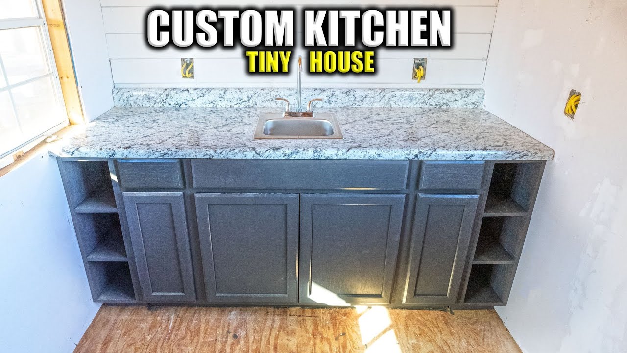 How To Build Custom Cabinets / Install A Sink / Off Grid SHED TO HOUSE / Tiny House