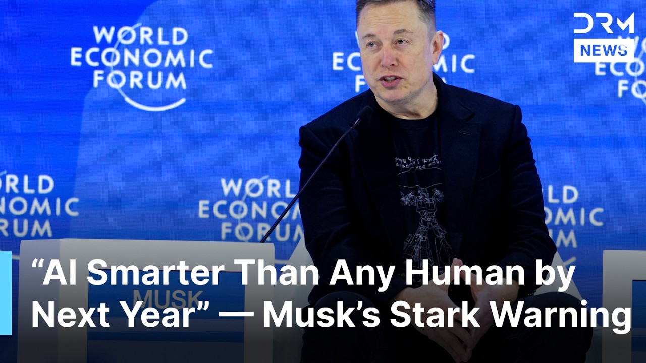 Elon Musk Says AI Will Surpass Humanity by 2031 in Explosive Davos Talk With Larry Fink | AI1G