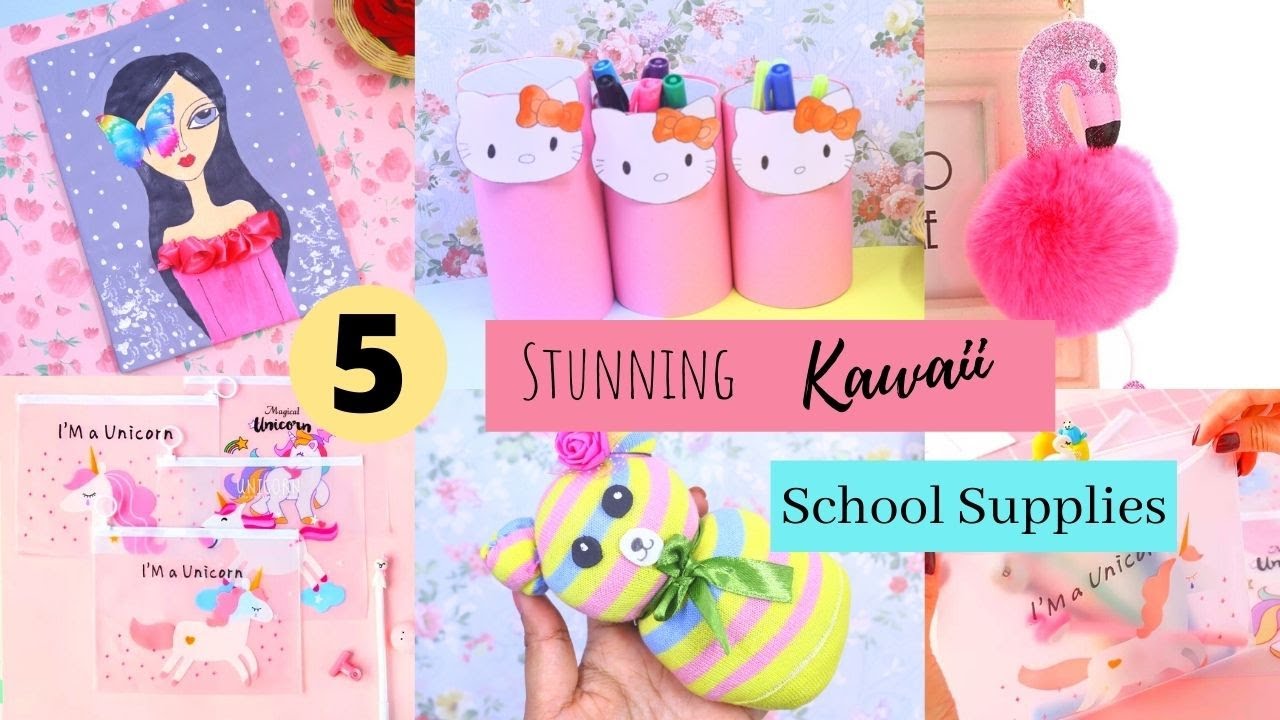 5 Stunning Kawaii School supplies / DIY Back to School Crafts