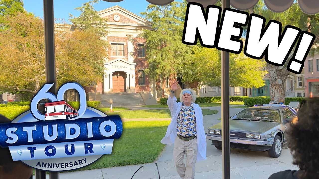 (NEW) 60th Studio Tour - Prop Plaza, Delorean, & Earthquake! Universal Studios Hollywood