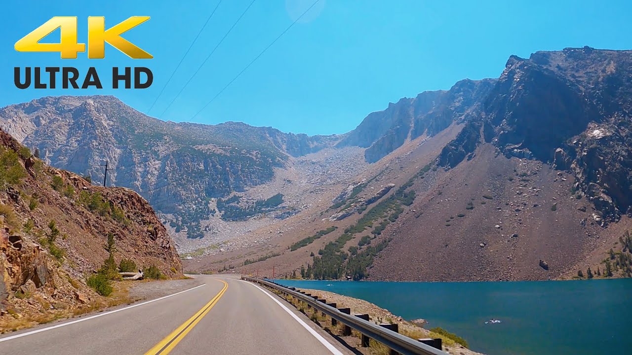 Tioga Pass Road Scenic Mountain Drive 4K | Yosemite National Park to California Scenic Highway 395