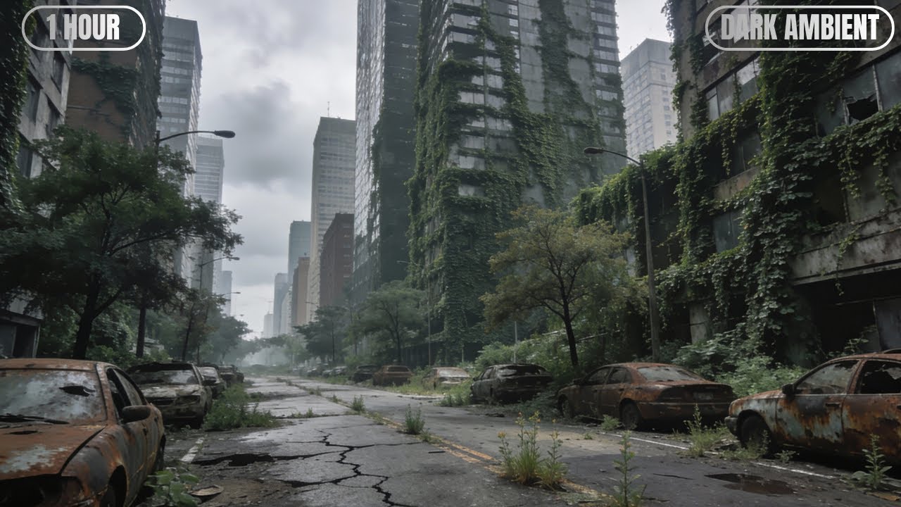 Post Apocalyptic Wasteland | Dark Ambient Urban Ruins Soundscape 1 Hour