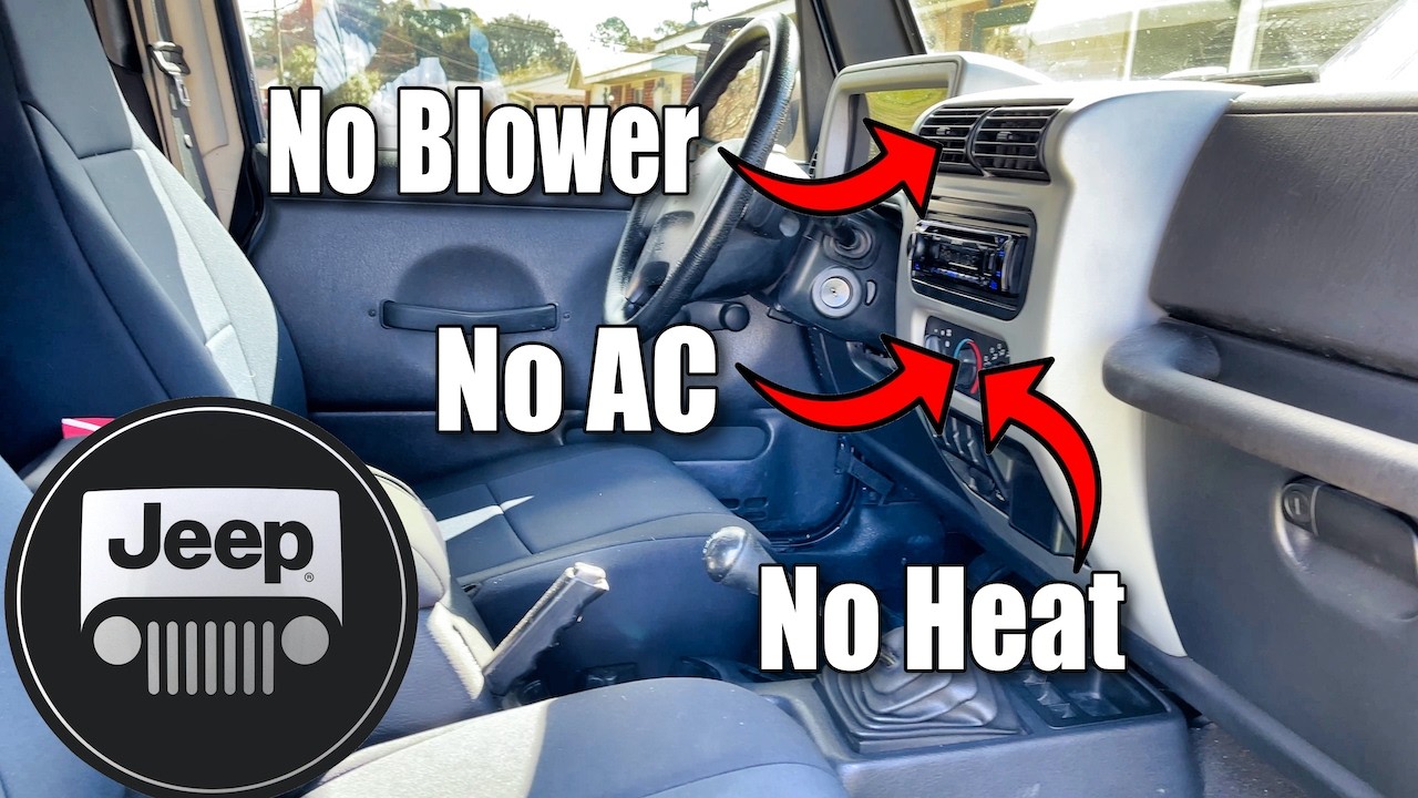 AC, Heater and Blower Not Working on 2004 Jeep Wrangler TJ ~ Air Blowing on Defrost After Repair