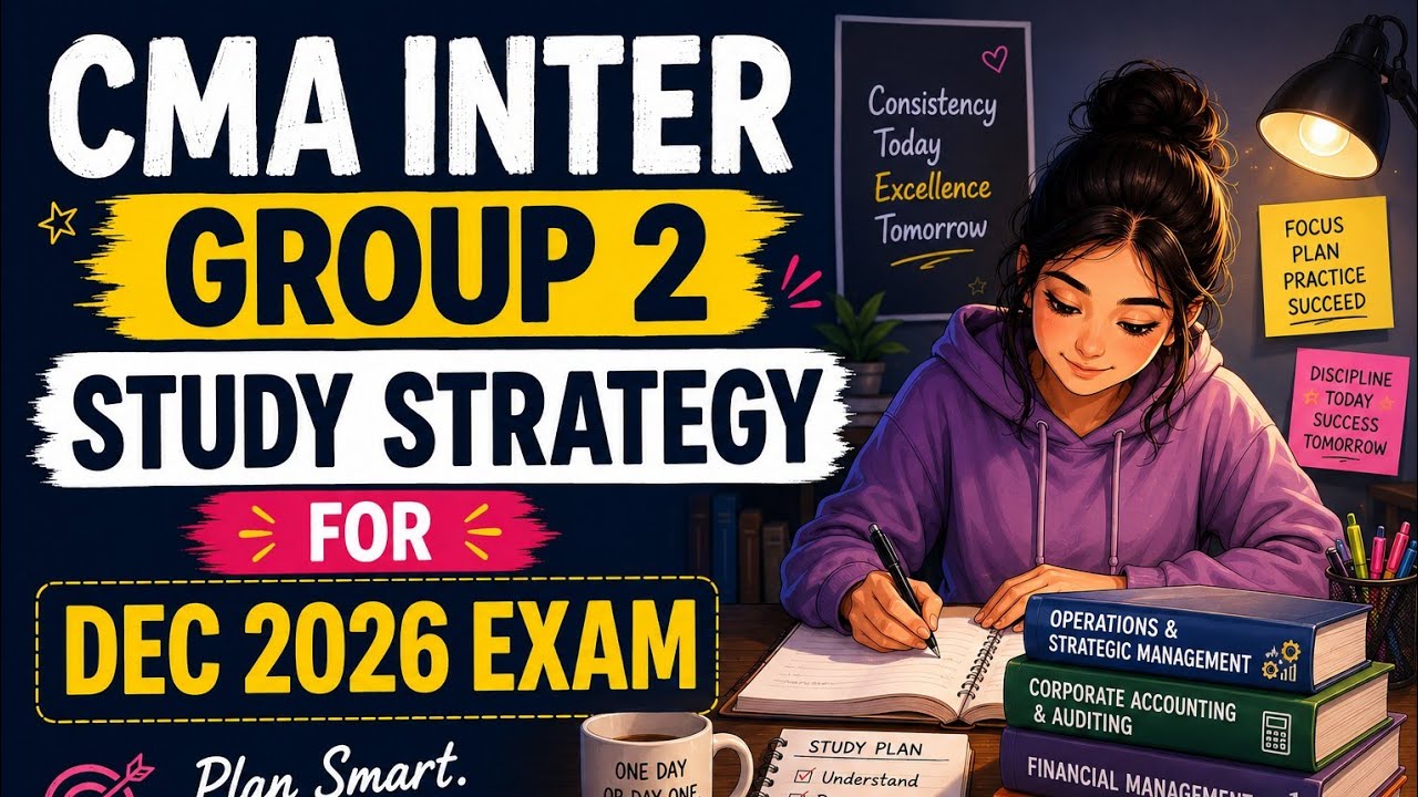 CMA Inter Group 2 Study strategy for December 2026 exam in Tamil/ CMA Inter Group 2 study plan