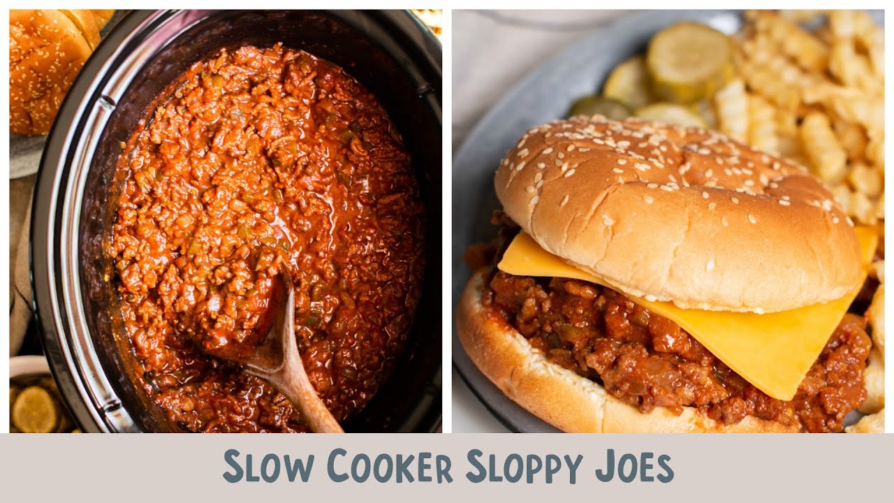 🍔 Slow Cooker Sloppy Joes – Homemade & Delicious! 🌟
