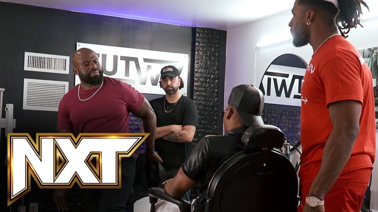 Кармело Хейз и Аполло Крюс измельчают в парикмахерской: WWE NXT, 24 января 2023 г.