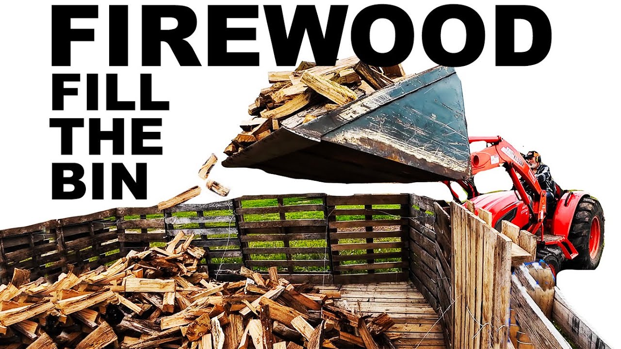 FIREWOOD SPLITTING - BIG PILE!