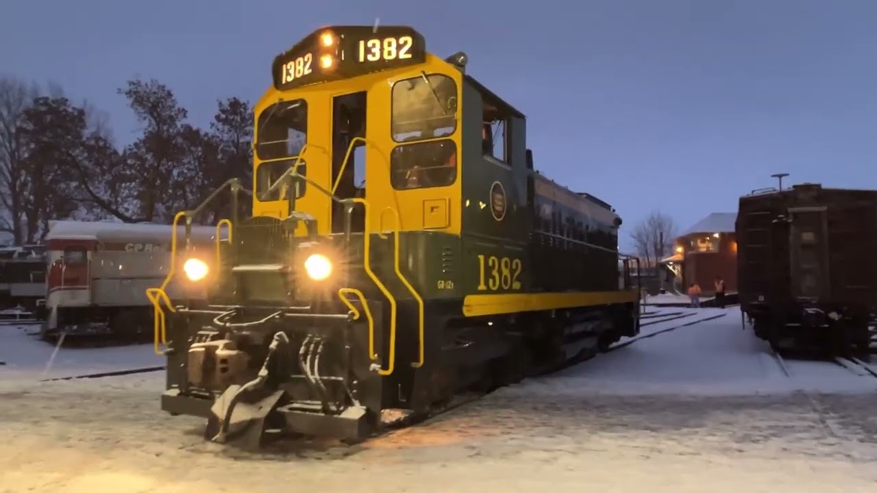 CN GMDD SW1200RS 1382 Switcher Locomotive Being Stored for the Night at ExpoRail, Saint-Constant, QC