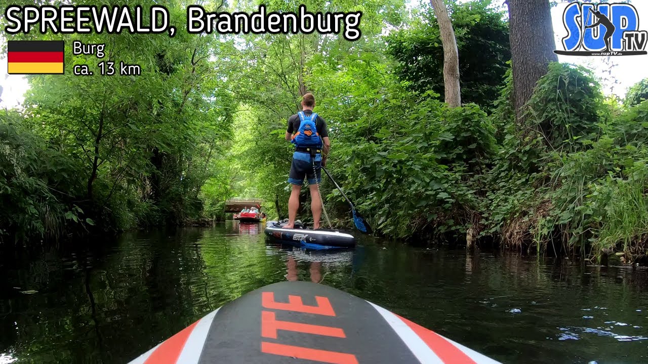 Einfache Anfänger SUP-Tour im Spreewald | 13 km Rundkurs bei Burg | Mit Spreewaldkähnen 😲