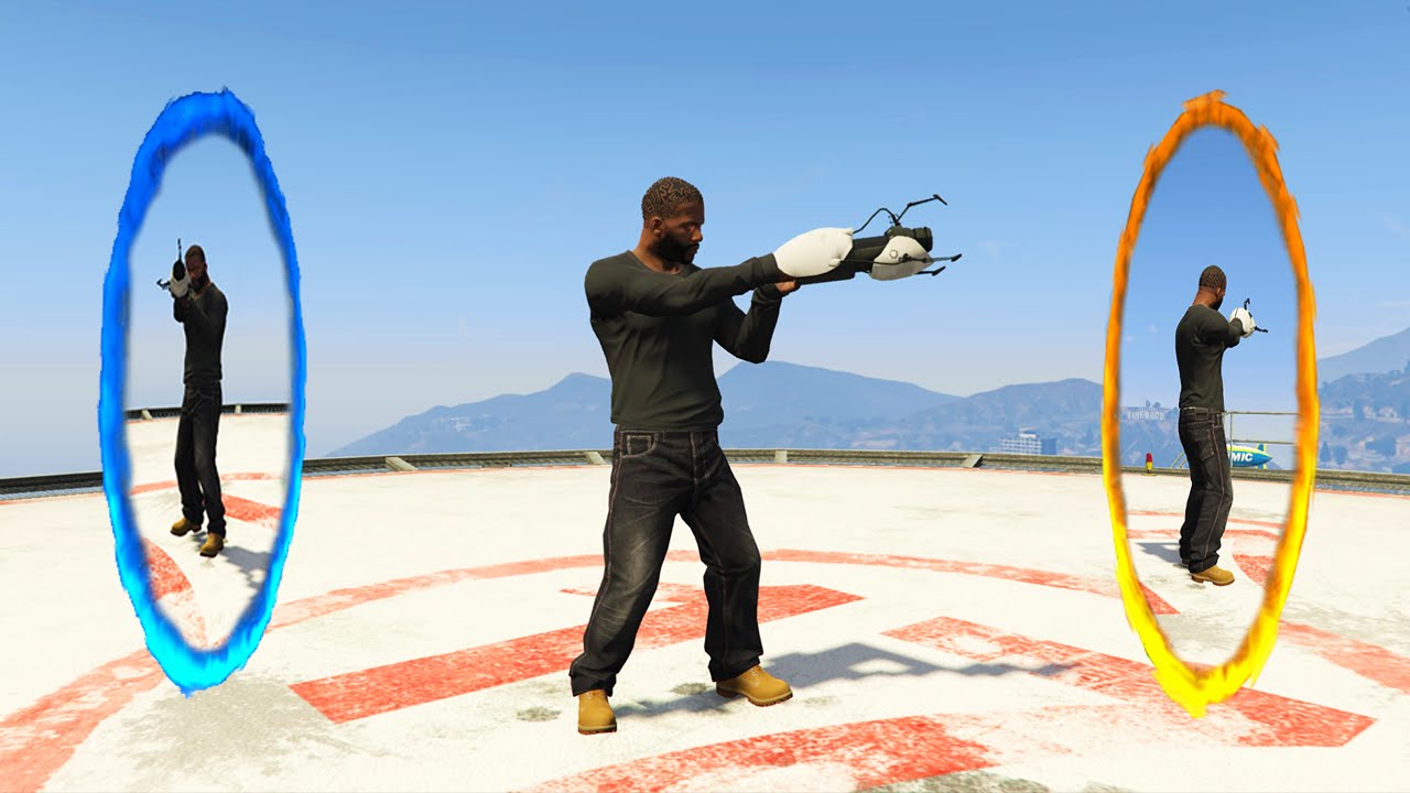 ULTIMATE PORTAL MOD! (GTA 5 Mods Funny Moments)