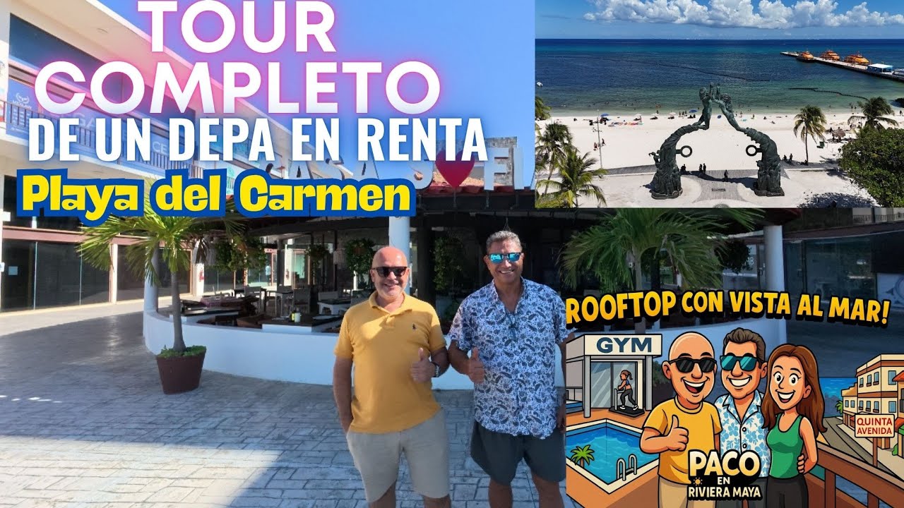 Vivir a 5 min de la playa 🏡 Tour completo de un depa en renta en Playa del Carmen