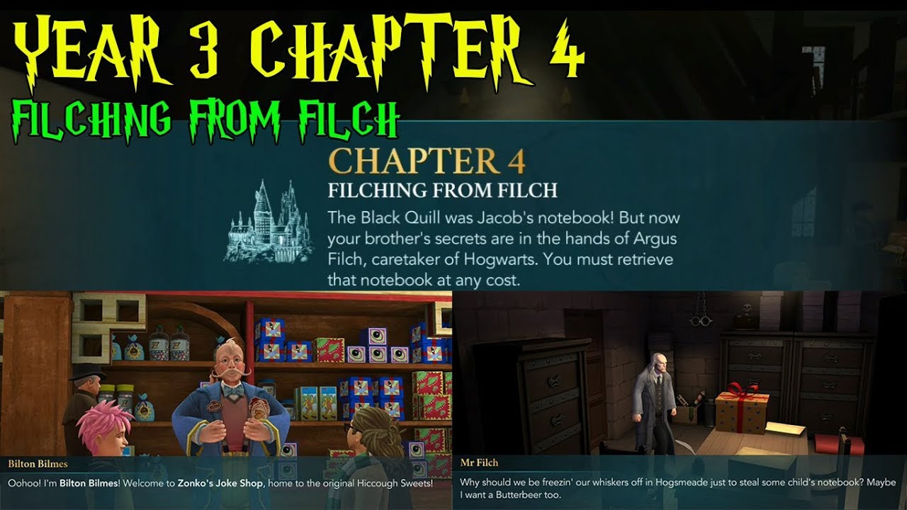 Harry Potter Hogwarts Mystery Year 3 Chapter 4 Filching From Filch Gameplay