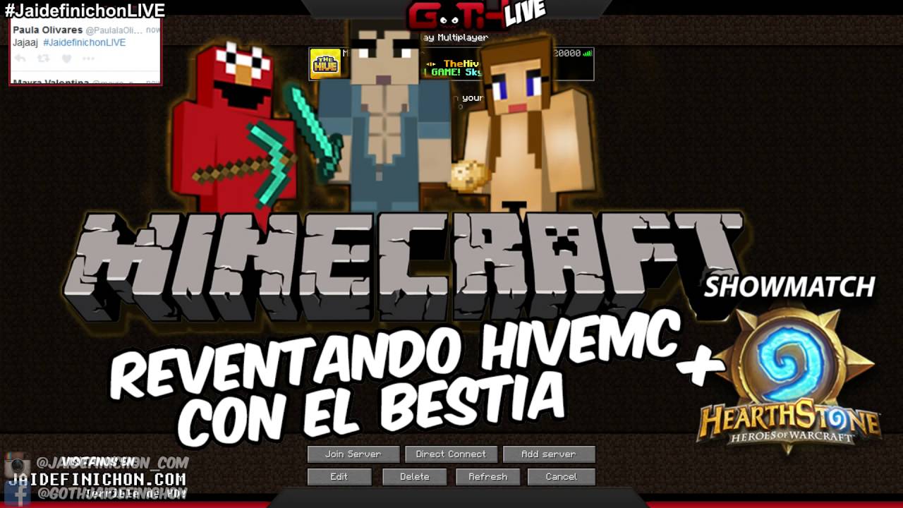 MINECRAFT + HS! BestiaNegra in da house! EN VIVO en Español - GOTH